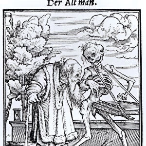 Death and the Old Man, from The Dance of Death, engraved by Hans Lutzelburger, c