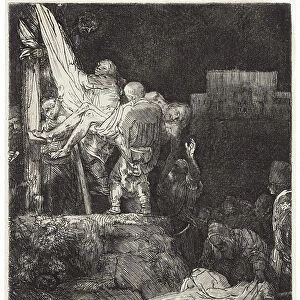 The descent from the cross to the torch, 1654 (Etching)