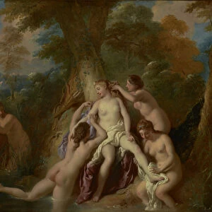 Diana and Her Nymphs Bathing, 1722-4 (oil on canvas)