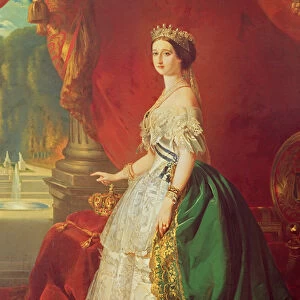 Empress Eugenie (1826-1920) after a portrait by Francois Xavier Winterhalter (1806-73)