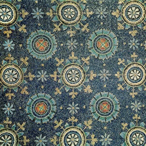 Detail of the floral decoration from the vault (mosaic)
