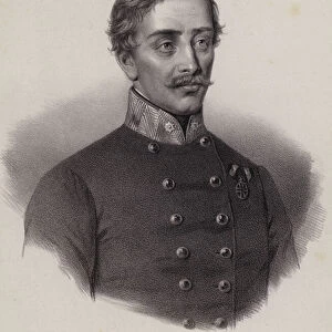 Heinrich Hentzi von Arthurm, Hungarian general in the army of the Austrian Empire (engraving)