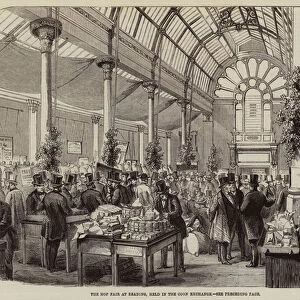 The Hop Fair at Reading, held in the Corn Exchange (engraving)