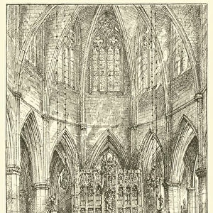 Interior of the "Seo, "Principal Church of Manresa, where St Ignatius prayed on his arrival in that town (engraving)