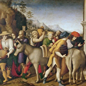 Joseph receives his Brothers, c. 1515 (oil on wood)