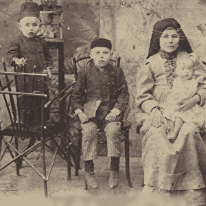 Kazan Tatar Family, c. 1900 (b / w photo)