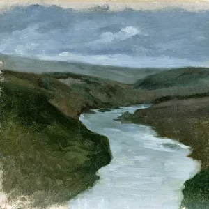 Landscape from the Dniepr River, c. 1878-89 (oil on canvas)