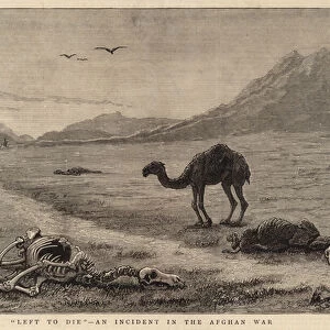 "Left to Die", an Incident in the Afghan War (engraving)