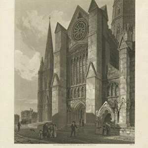 Lichfield Cathedral - South Transept: aquatint engraving, 1813 (print)