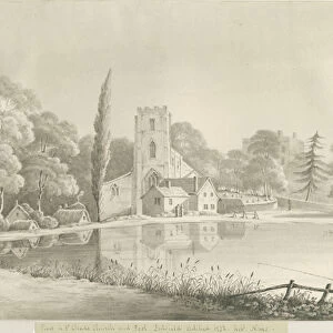 Lichfield - St. Chads Church: sepia wash drawing, 1832 (drawing)