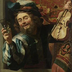 The Merry Fiddler, 1623 (oil on canvas)
