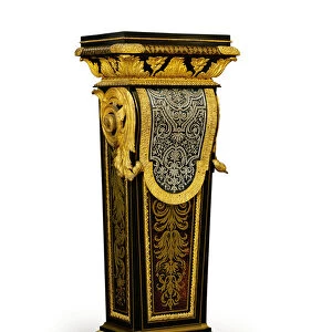One of a pair of Louis XV marquetry pedestals, possibly commissioned by Claude-Francois