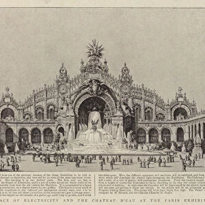The Palace of Electricity and the Chateau d Eau at the Paris Exhibition (litho)