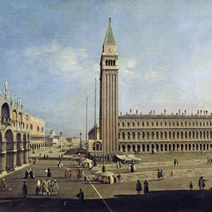 Piazza San Marco, Venice (oil on canvas)