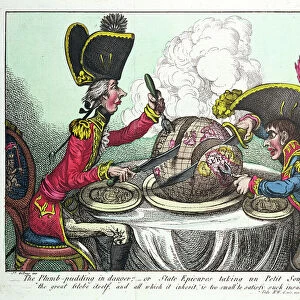 The Plum Pudding in Danger, 1805 (coloured engraving) (see also 152999)