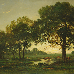 The Pond Oaks (oil on canvas)