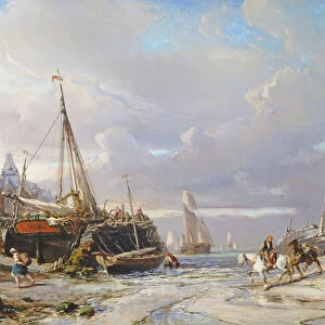 Port en Bretagne, 1861 (oil on canvas)