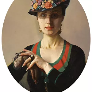 "Portrait de dame"(Portrait of a Lady) Elle est coiffee d