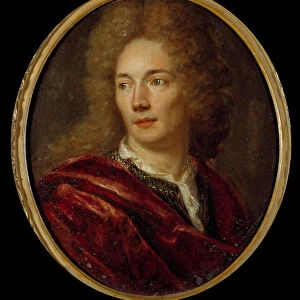 Portrait of Jean de La Bruyere (1645-1696) moralist francais Painting on anonymous copper