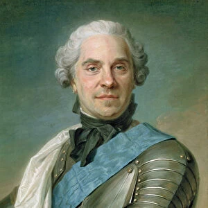 Portrait of Maurice (1696-1750) Comte de Saxe (pastel on paper)