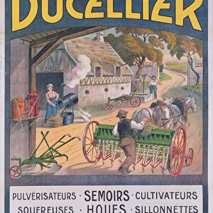 Poster advertising Ducellier farming equipment, 1920 (colour litho)