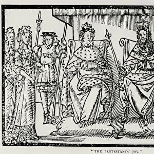 The Protestants Joy, 18 April 1689 (woodcut) (b / w photo)