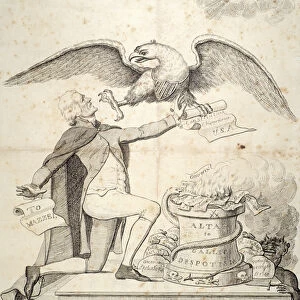 The Providential Detection, cartoon depicting Thomas Jefferson (1743-1826