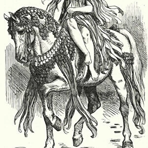 Punch cartoon: The New Lady Godiva (engraving)