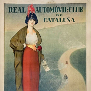 Real Automovil Club de Cataluna (Poster) - Oeuvre de Ramon Casas (1866-1932) - 1914 - Colour lithograph - 110x81, 7 - Museu Nacional d Art de Catalunya, Barcelona