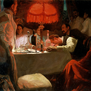 Under the Red Light, c. 1910 (oil on canvas)