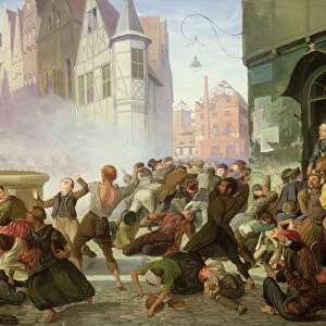 The Riot (oil on canvas)