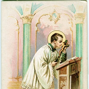 Saint Aloysius Gonzaga (engraving, 19th century)