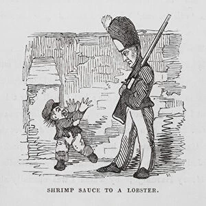 Shrimp Sauce to a Lobster (engraving)