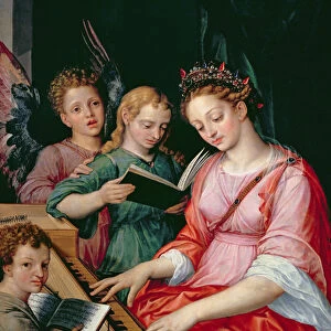 St. Cecilia Accompanied by Three Angels