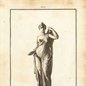 Statue of Euterpe, muse of music in Greek mythology