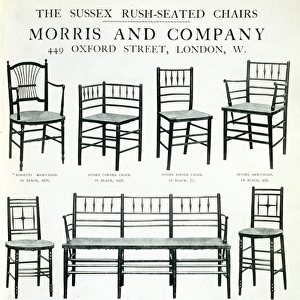 The Sussex Rush-Seated Chairs, made by Morris and Company (litho)