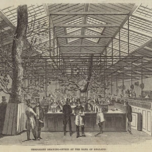Temporary Drawing-Office at the Bank of England (engraving)