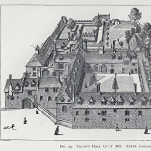 Trinity Hall about 1688, after Loggan (engraving)