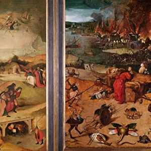 Triptych of the Temptation of St. Anthony (oil on panel)