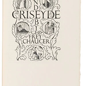 Troilus and Criseyde by Geoffrey Chaucer, 1927 (wood engraving on vellum)