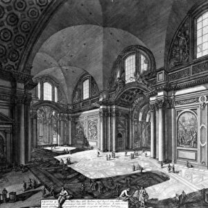View of the interior of Santa Maria degli Angeli e dei Martiri, from the Views
