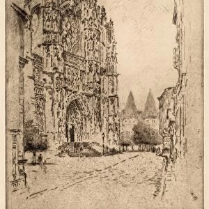 Joseph Pennell, Towers of the Bishops Palace, Beauvais, American, 1857 - 1926
