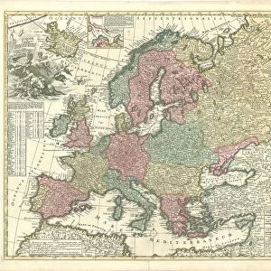 Map Europae tabula geographica delineatio ad mentem novissimorum eorumque op