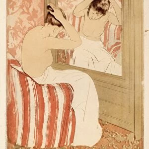 Mary Cassatt, The Coiffure, American, 1844 - 1926, 1890-1891, drypoint and aquatint