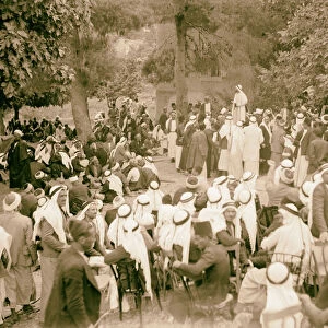 Palestine disturbances 1936 Arab gathering Abou Ghosh