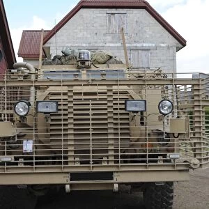 A Mastiff 6x6 armored patrol vehicle of the British Army