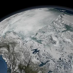 Sea ice above North America