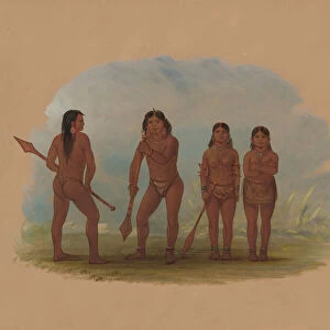 Four Angustura Indians, 1854 / 1869. Creator: George Catlin