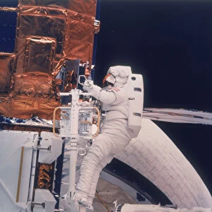 Astronaut on Shuttle mission 41-C, 1984