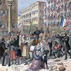 Entry of the French into Milan, 8th June 1859, (1893). Artist: Henri Meyer